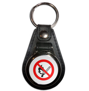 No Naked Flames - Plastic Medallion Key Ring No Naked Flames - Plastic Medallion Key Ring