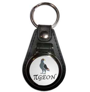 Pi Pigeon - Plastic Medallion Key Ring Pi Pigeon - Plastic Medallion Key Ring