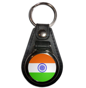 India Flag - Plastic Medallion Key Ring India Flag - Plastic Medallion Key Ring