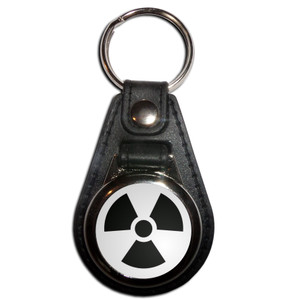 Black Nuclear Symbol - Plastic Medallion Key Ring Black Nuclear Symbol - Plastic Medallion Key Ring