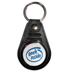 Geek Inside - Plastic Medallion Key Ring