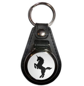 Unicorn Silhouette - Plastic Medallion Key Ring