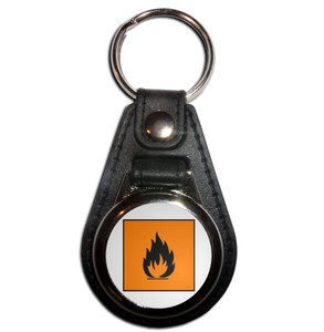 Flammable - Plastic Medallion Key Ring Flammable - Plastic Medallion Key Ring