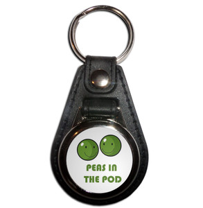 Peas in the Pod - Plastic Medallion Key Ring Peas in the Pod - Plastic Medallion Key Ring