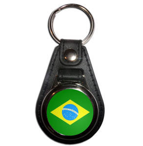 Brazil Flag - Plastic Medallion Key Ring Brazil Flag - Plastic Medallion Key Ring