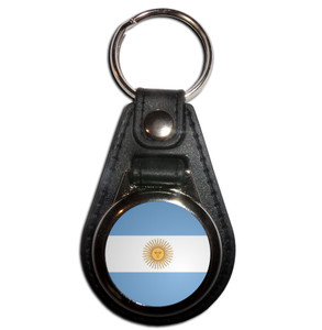 Argentina Flag - Plastic Medallion Key Ring Argentina Flag - Plastic Medallion Key Ring