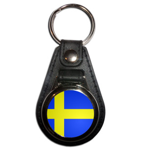 Sweden Flag - Plastic Medallion Key Ring
