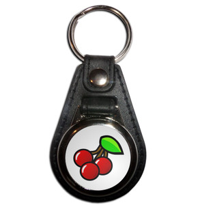 Fruit Machine Cherries - Plastic Medallion Key Ring Fruit Machine Cherries - Plastic Medallion Key Ring