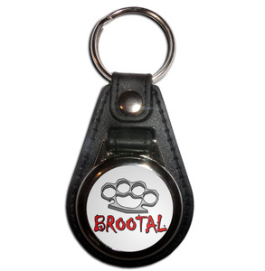 Br00tal Knuckleduster - Plastic Medallion Key Ring Br00tal Knuckleduster - Plastic Medallion Key Ring