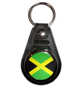 Jamaica Flag - Plastic Medallion Key Ring Jamaica Flag - Plastic Medallion Key Ring
