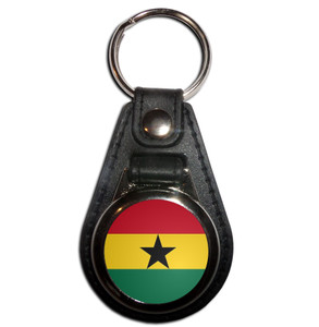 Ghana Flag - Plastic Medallion Key Ring