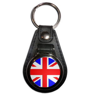 Union Jack UK Flag - Plastic Medallion Key Ring