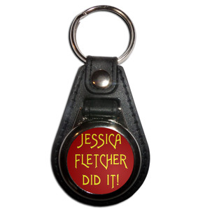 Jessica Fletcher Did It - Plastic Medallion Key Ring