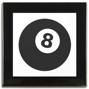 8 Ball - Square Glass Coaster
