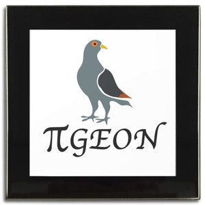 Pi Pigeon - Square Glass Coaster Pi Pigeon - Square Glass Coaster