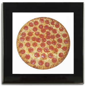 Pepperoni Pizza - Square Glass Coaster