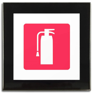 Fire Extinguisher - Square Glass Coaster