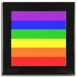 Gay Flag - Square Glass Coaster