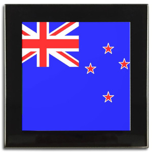 New Zealand Flag - Square Glass Coaster