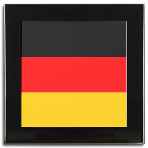 Germany Flag - Square Glass Coaster