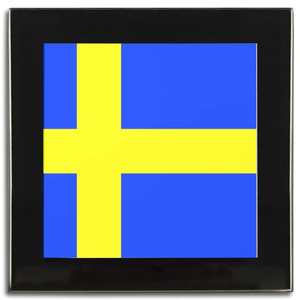 Sweden Flag - Square Glass Coaster