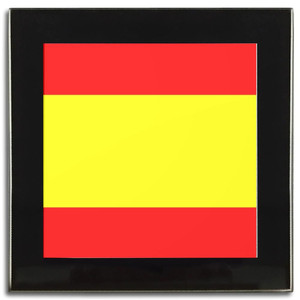 Spain Flag - Square Glass Coaster