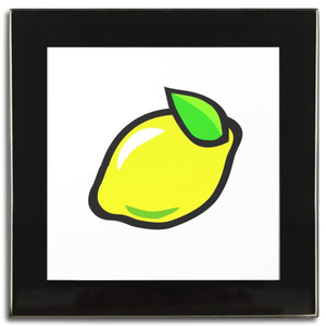 Fruit Machine Lemon - Square Glass Coaster