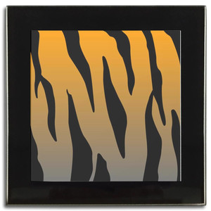 Tiger Print Pattern - Square Glass Coaster