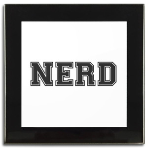Varsity Nerd - Square Glass Coaster Varsity Nerd - Square Glass Coaster
