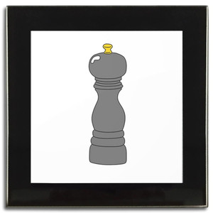 Pepper Grinder - Square Glass Coaster