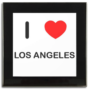 I Love Los Angeles - Square Glass Coaster