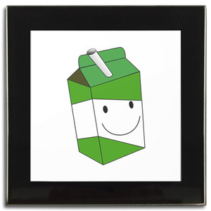 Apple Juice Carton - Square Glass Coaster Apple Juice Carton - Square Glass Coaster