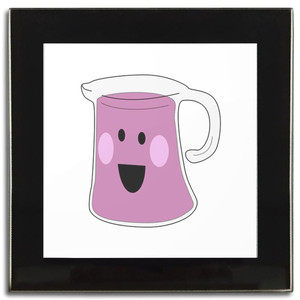 Jug of Juice - Square Glass Coaster Jug of Juice - Square Glass Coaster