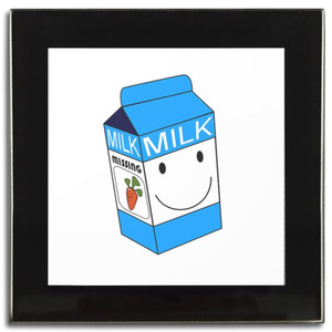 Milk Carton - Square Glass Coaster Milk Carton - Square Glass Coaster