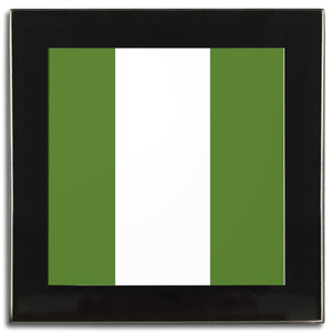 Nigeria Flag - Square Glass Coaster Nigeria Flag - Square Glass Coaster
