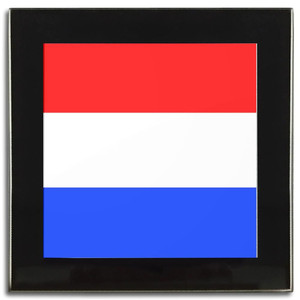 Holland Flag - Square Glass Coaster