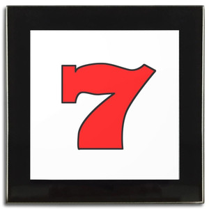 Fruit Machine Lucky Seven - Square Glass Coaster
