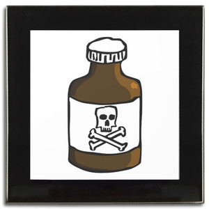 Poison Bottle - Square Glass Coaster