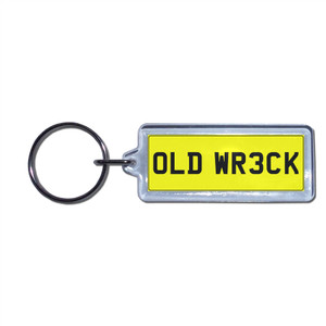 OLD WRECK - UK Number Plate Key Ring OLD WRECK - UK Number Plate Key Ring