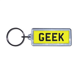 GEEK - UK Number Plate Key Ring