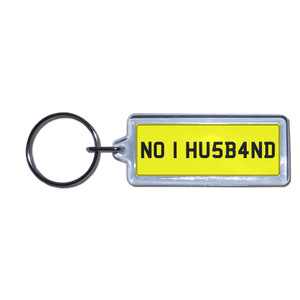 NO 1 HUSBAND - UK Number Plate Key Ring NO 1 HUSBAND - UK Number Plate Key Ring
