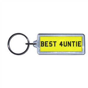 BEST AUNTIE - UK Number Plate Key Ring BEST AUNTIE - UK Number Plate Key Ring