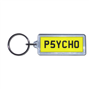 PSYCHO - UK Number Plate Key Ring PSYCHO - UK Number Plate Key Ring