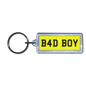 BAD BOY - UK Number Plate Key Ring