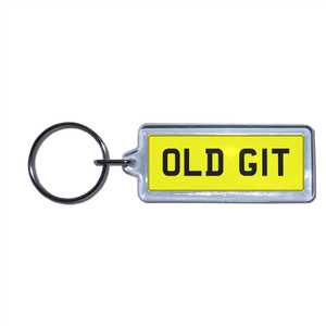 OLD GIT - UK Number Plate Key Ring