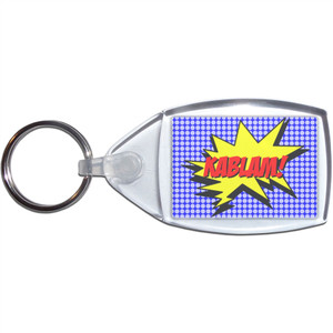 Kablam! - Clear Plastic Key Ring Size Choice New Kablam! - Clear Plastic Key Ring Size Choice New