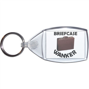 Briefcase W*nker - Clear Plastic Key Ring Size Choice New Briefcase W*nker - Clear Plastic Key Ring Size Choice New