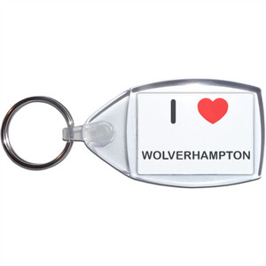 I Love Wolverhampton - Clear Plastic Key Ring Size Choice New I Love Wolverhampton - Clear Plastic Key Ring Size Choice New