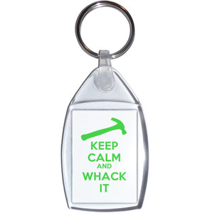 Keep Calm and Whack It - Clear Plastic Key Ring Size Choice New Keep Calm and Whack It - Clear Plastic Key Ring Size Choice New