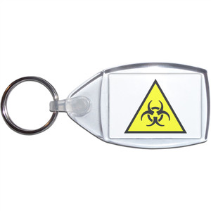 Biohazard - Clear Plastic Key Ring Size Choice New Biohazard - Clear Plastic Key Ring Size Choice New
